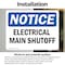 Signmission Electrical Main Shutoff, 7 in W x Rectangle, Vinyl Decal OS-2PACK-NS-D-57-L-11662 - alternate 5